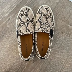 Snakeskin Slip On Sneakers
